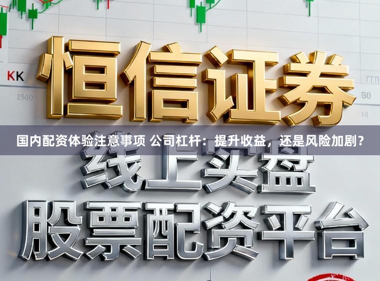 国内配资体验注意事项 公司杠杆：提升收益，还是风险加剧？